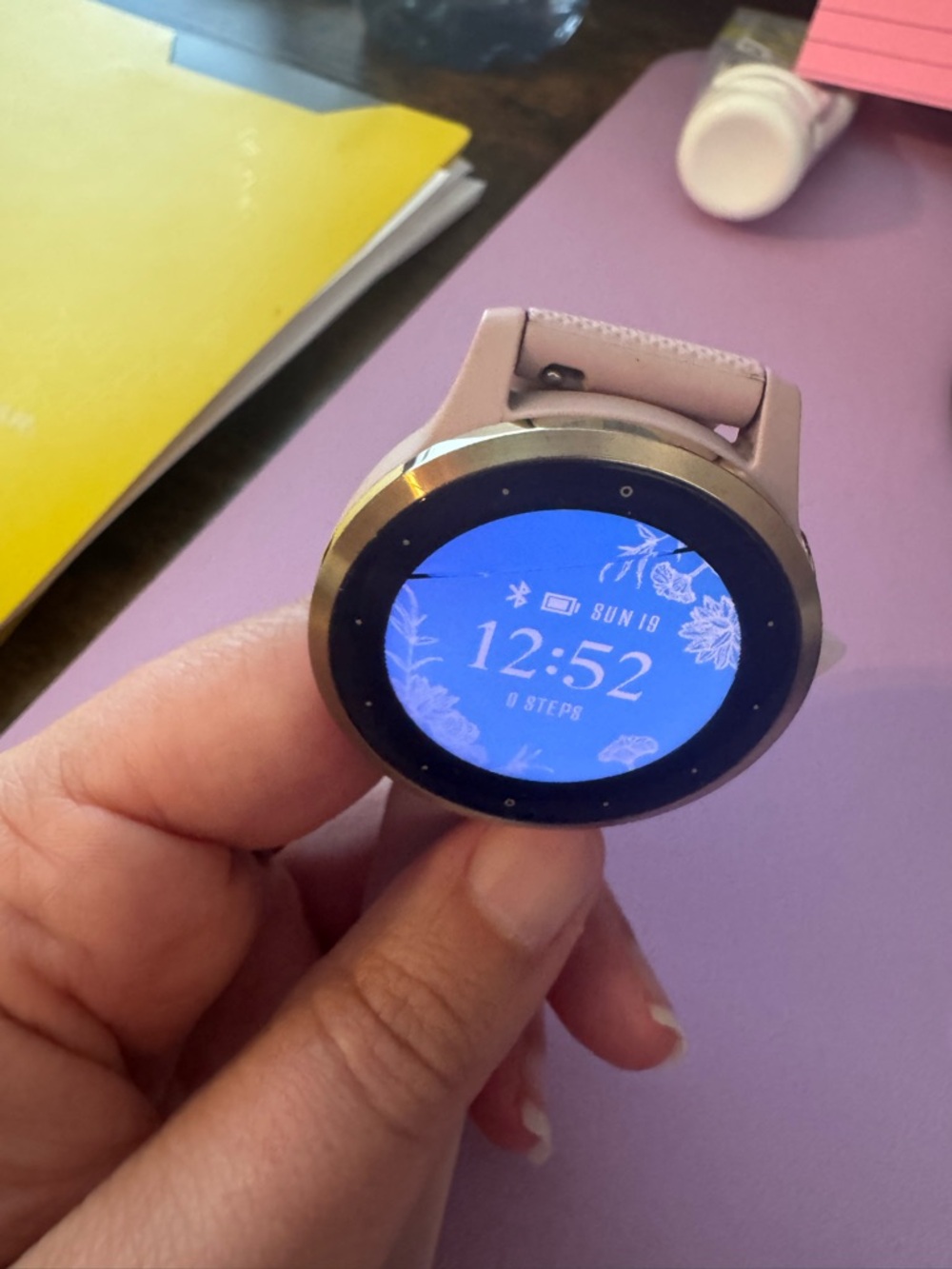 Garmin Vivoactive 4 Pink Silicone Band Smartwatch - Picture 2 of 6